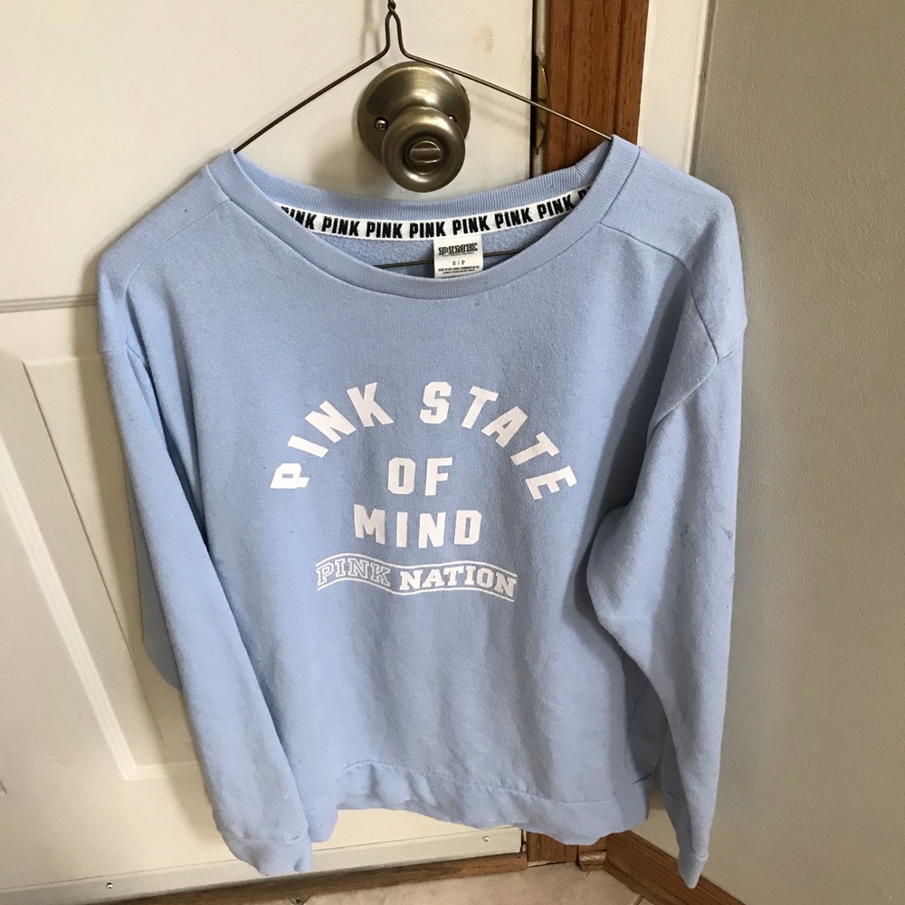 Pink Victoria secret - blue long sleeves T-shirt size small